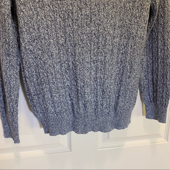 Kim Rogers Navy Blue & White Cable Crew Sweater L - Picture 7 of 8